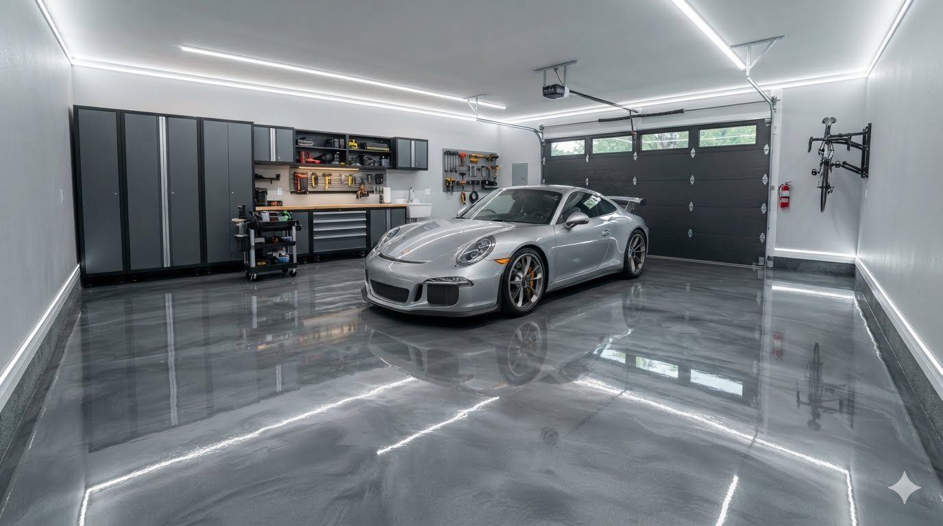 Garage epoxy flooring